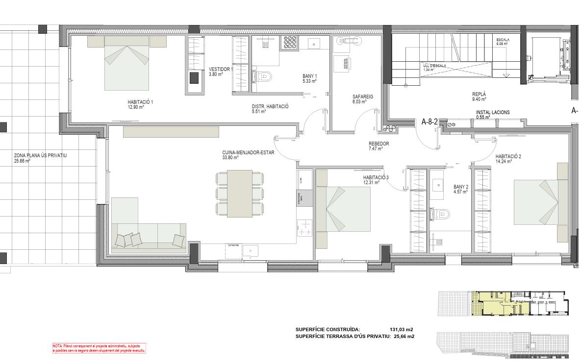 Pis en venda a Santa Coloma, 3 habitacions, 131 metres
