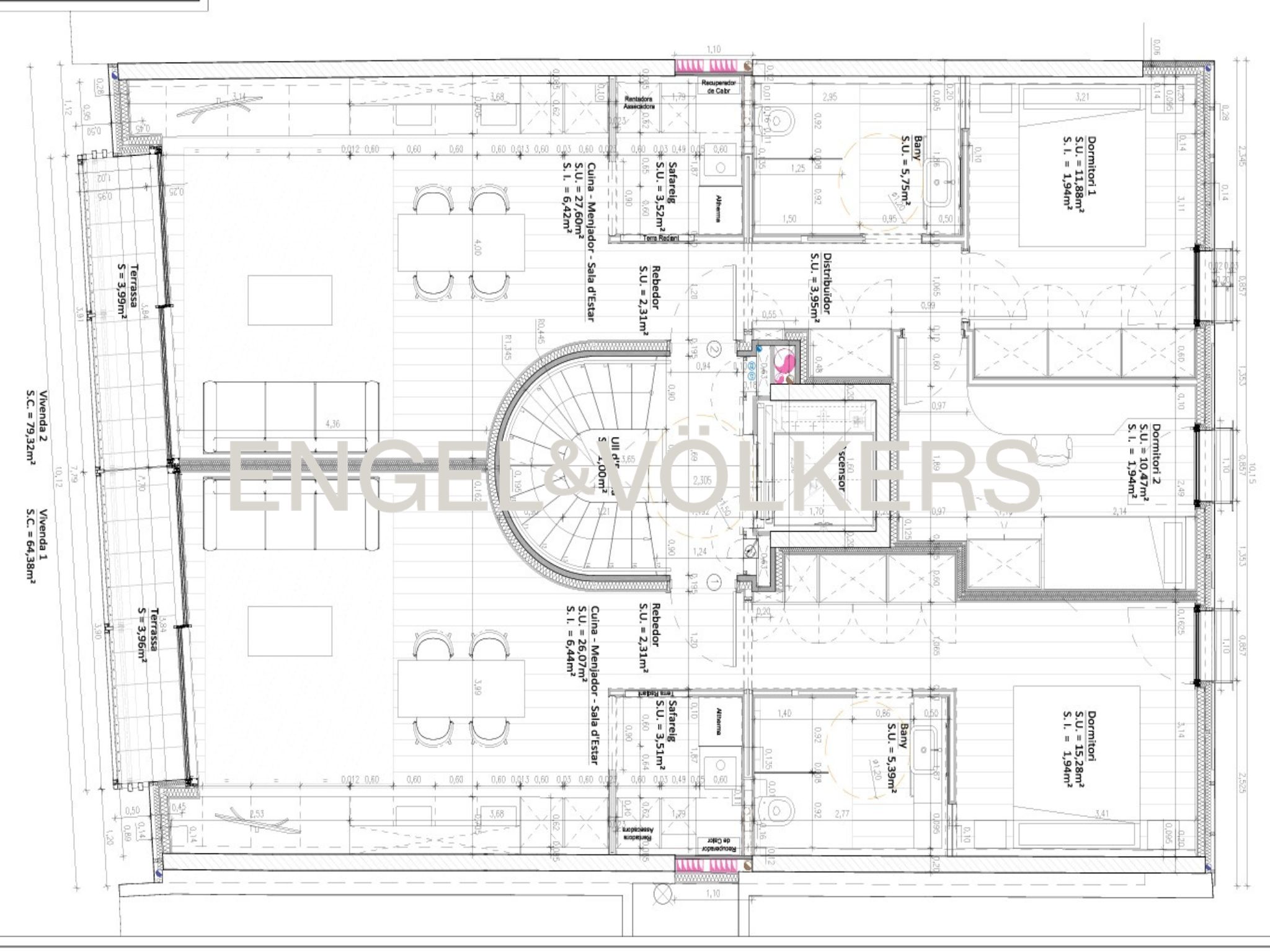 Pis de lloguer a Andorra la Vella, 1 habitació, 64 metres