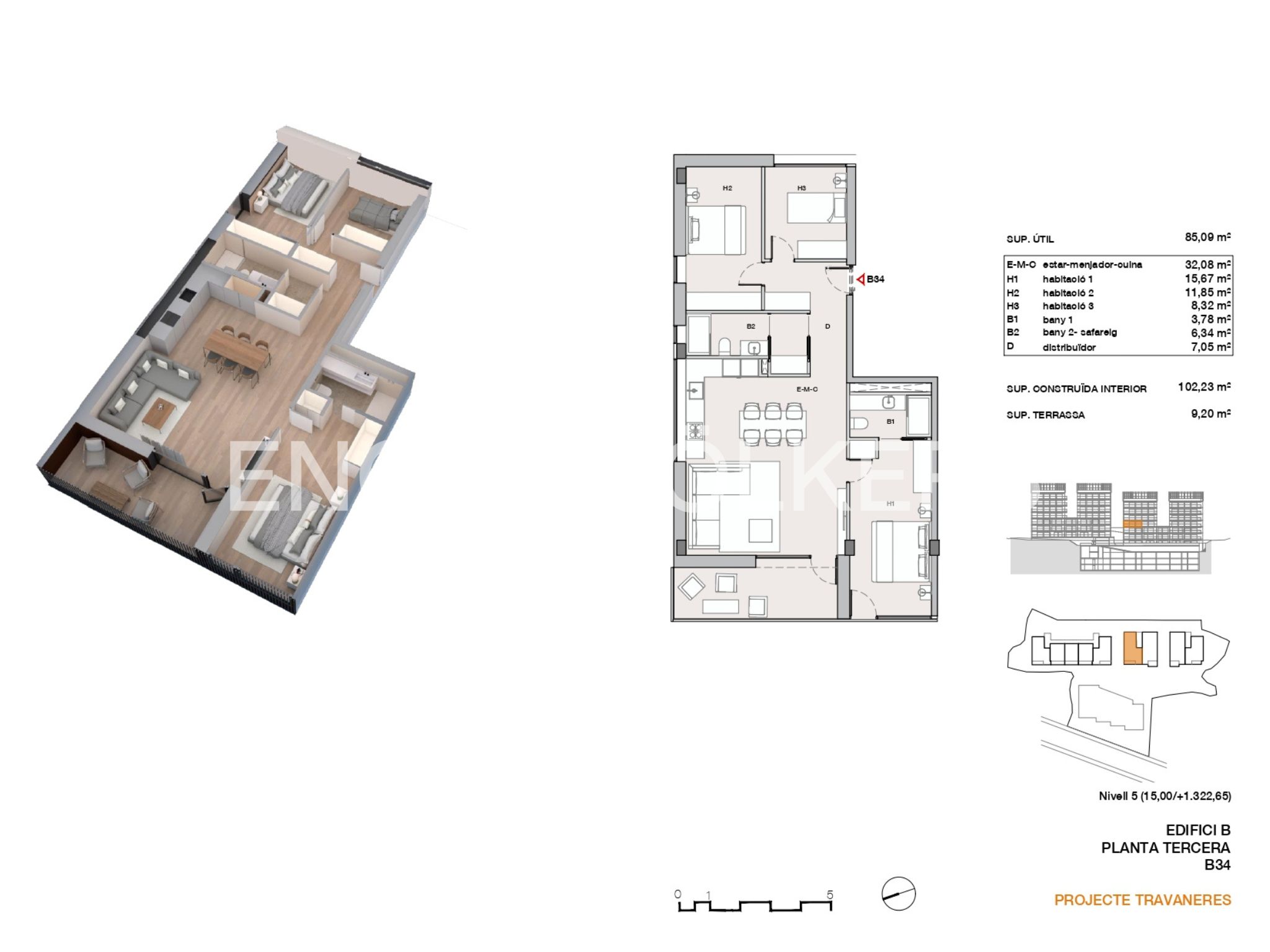 Pis en venda a Les Bons, 3 habitacions, 102 metres