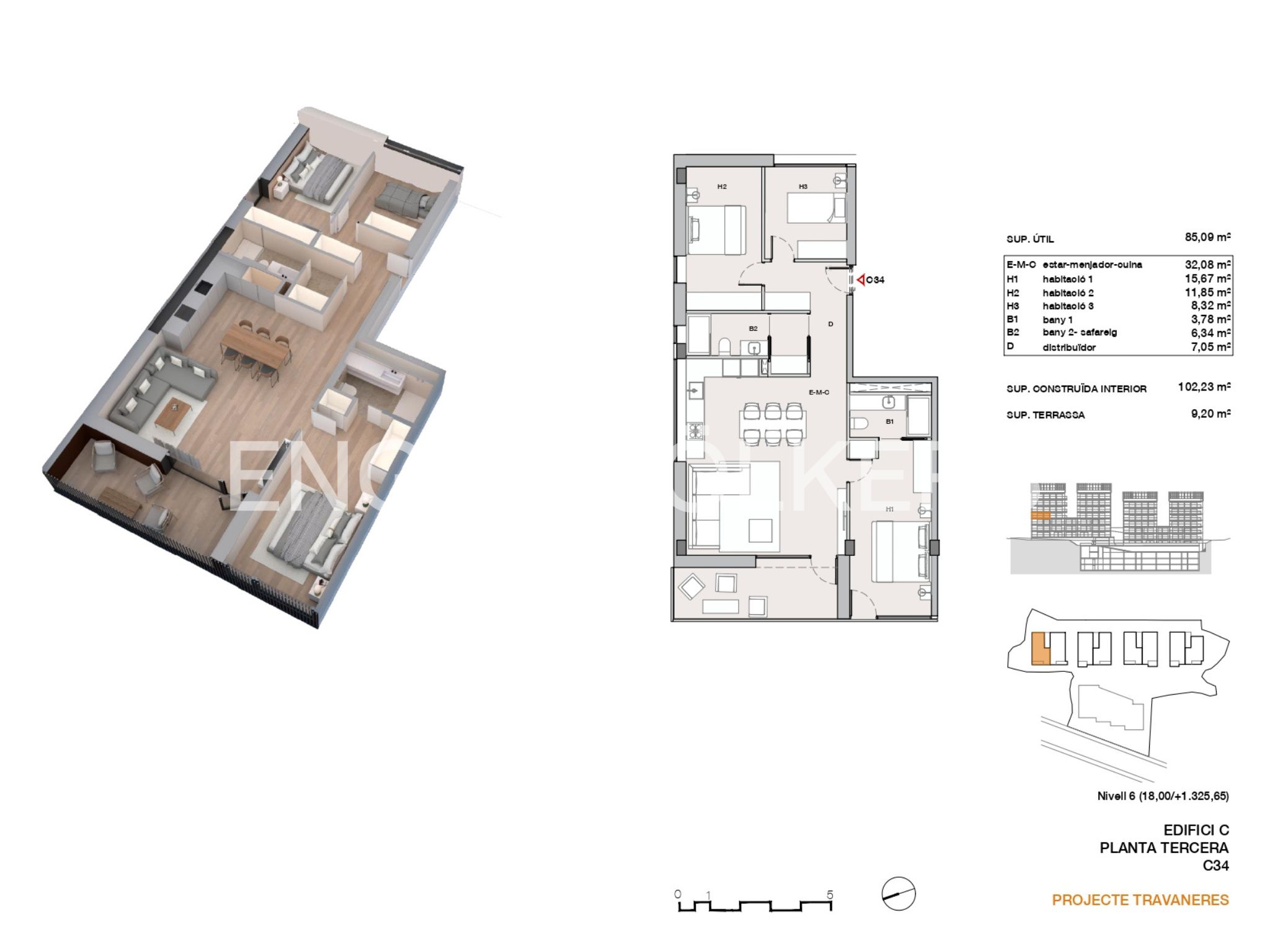 Piso en venta en Les Bons, 2 habitaciones, 85 metros