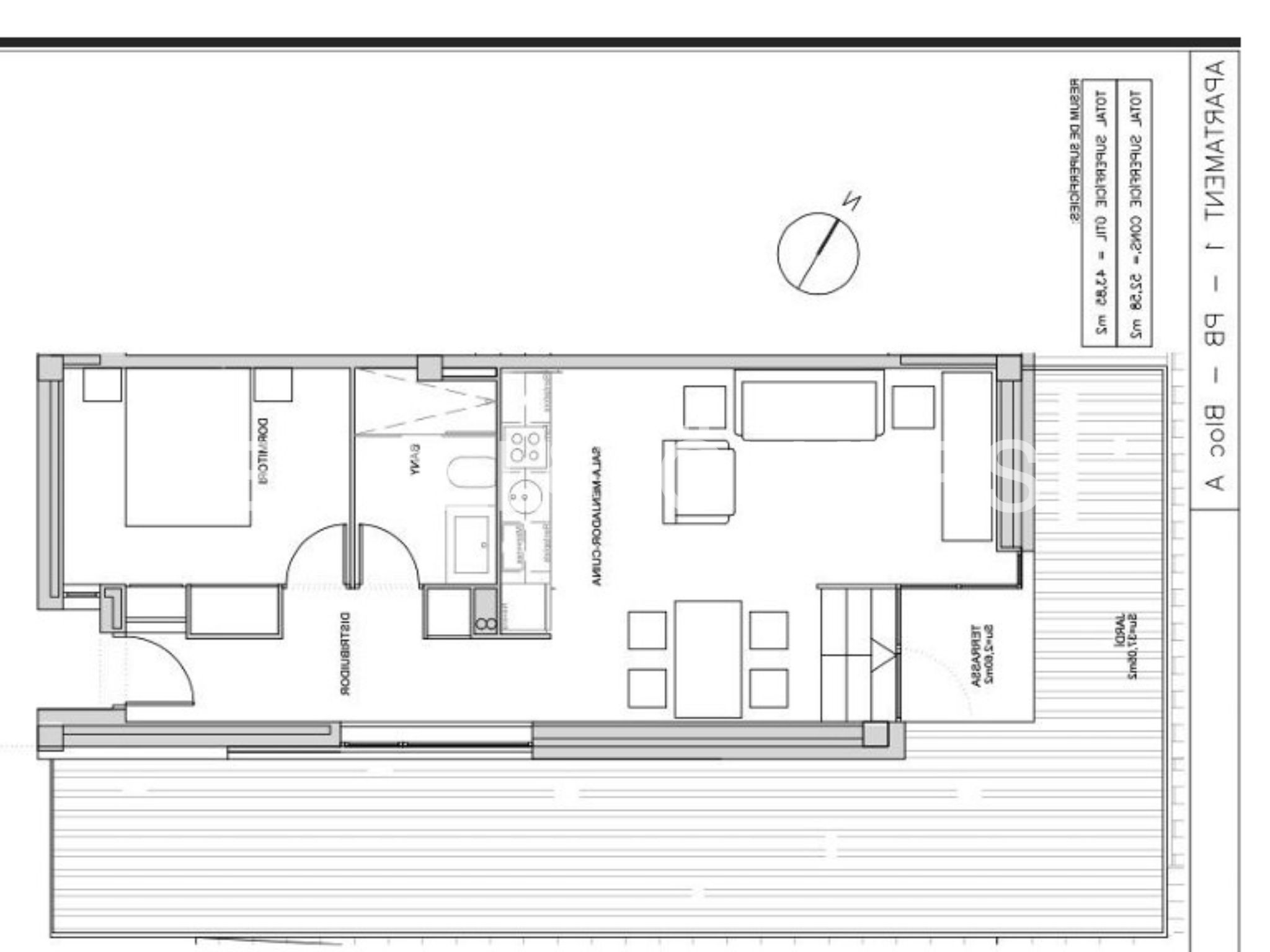 Piso de alquiler en Aixirivall, 1 habitación, 55 metros
